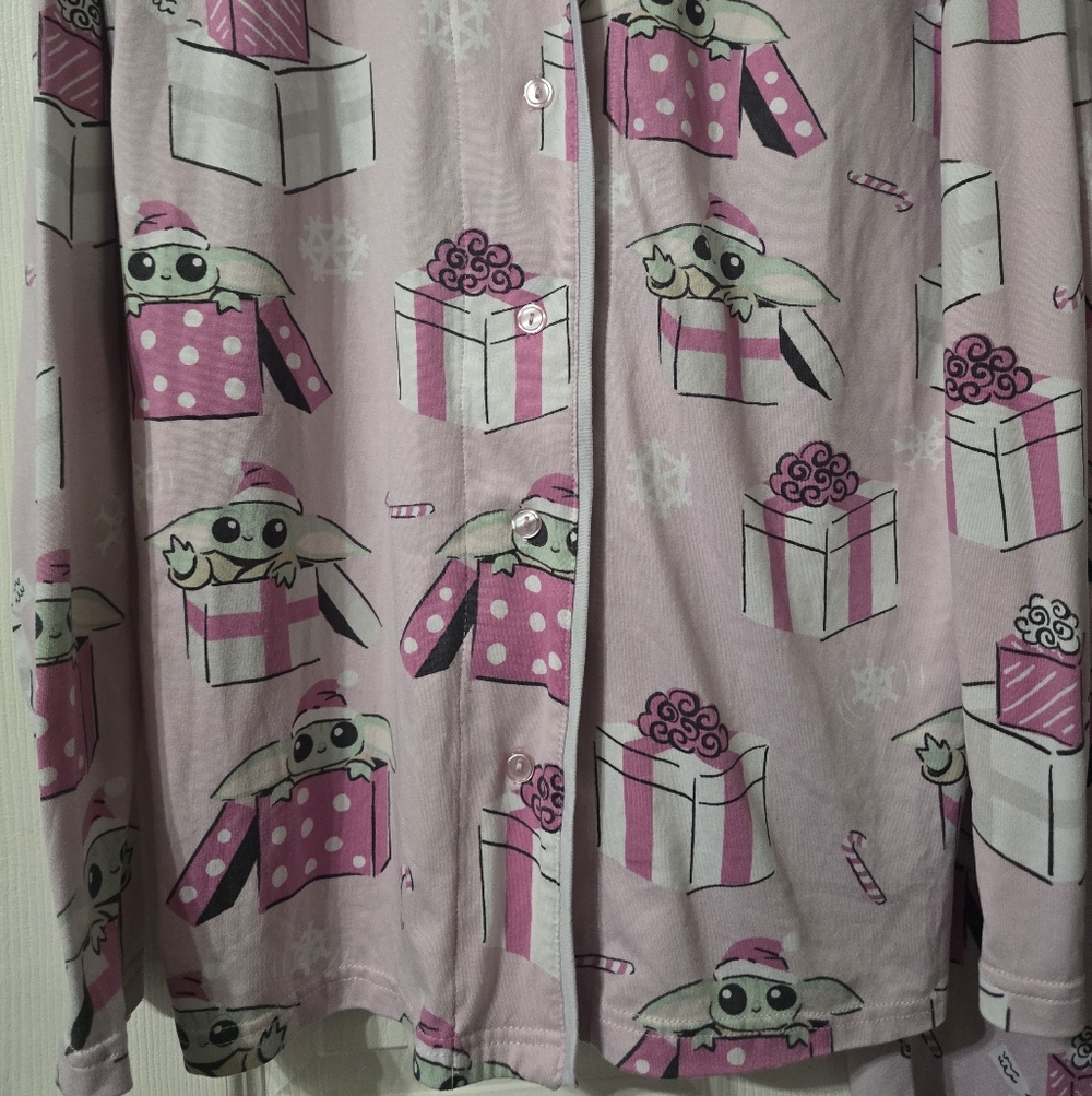 Star Wars x Munki Munki Baby Yoda Grogu Christmas Holiday Pajama Set, Sz Small. - Picture 4 of 12